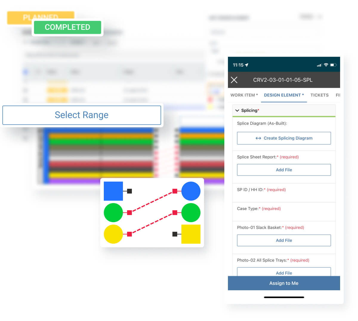 A mobile app interface displaying a variety of colors and shapes for user selection and customization